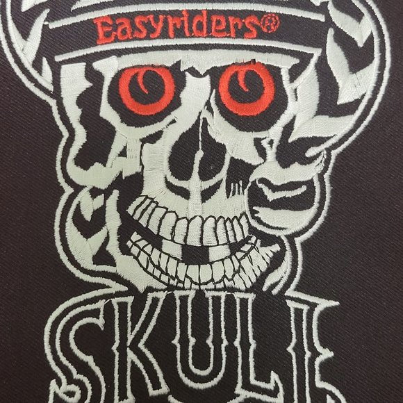 Vintage Easy Riders Brand Skull and Snake Motorcycle Biker Patch Large Black Col - Picture 11 of 11